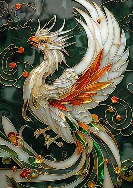 Abstract Phoenix Kintsugi