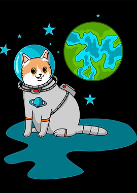 Cat Astronomy And Earth
