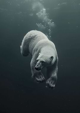 Diving Polar Bear