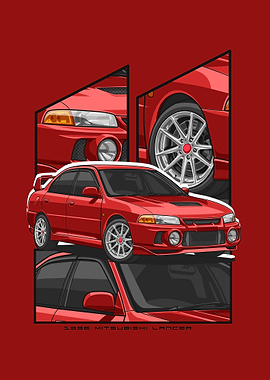 Mitsubishi Lancer red