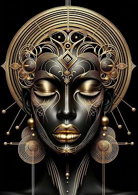 African Goddess in Gold