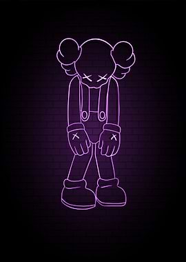 Kaws neon style