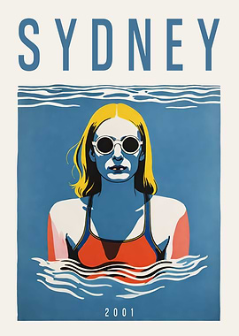 Sydney 2001 Swimming Print