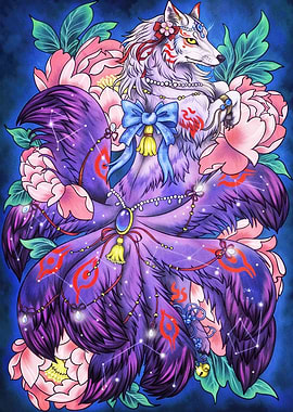 Lotus Flower Magical Fox