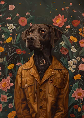 Great Dane Dog Botanical