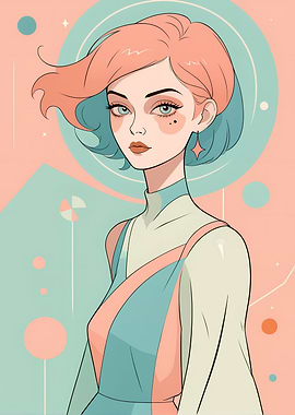 Blue Orange Abstract