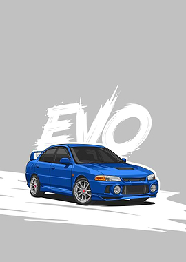 Mitsubishi Lancer blue