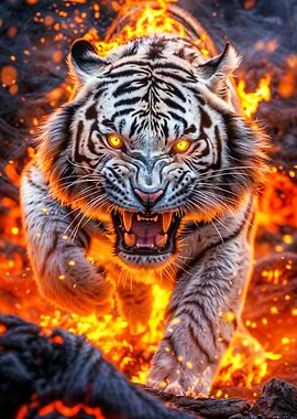 tiger white eye fire
