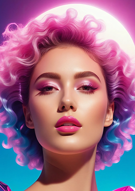 Old School Vaporwave Girl