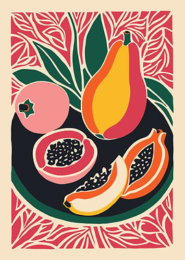 Papaya Tropical Decor