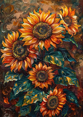 Sunflower Oil Painting