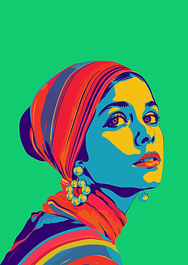 Gypsy Girl with Pearls Art