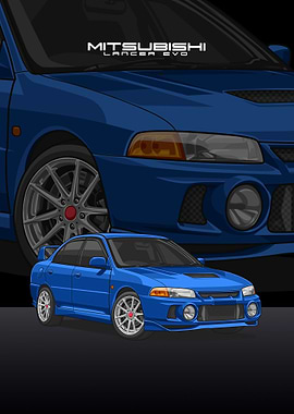 Mitsubishi Lancer blue