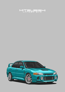 Mitsubishi Lancer cyan