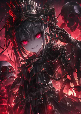 Demon Anime Skull Lady