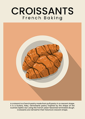 two flaky croissants