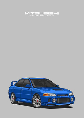 Mitsubishi Lancer blue