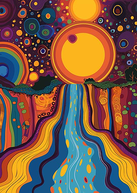 Original Sunset Waterfall