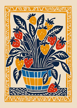 Retro Strawberry Tree