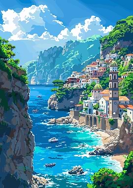 Mediterranean Pixel Art