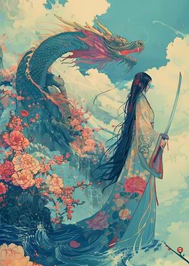 Geisha Samurai Dragon