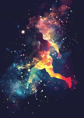 Runner Galaxy Silhouette