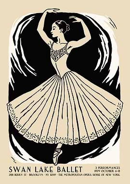 Swan Lake Ballet Poster