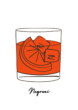 Negroni drink draw