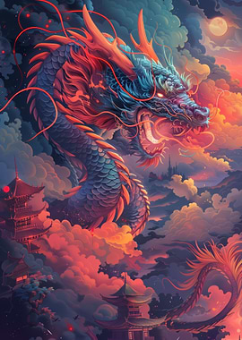 Ferocious Japanese Dragon