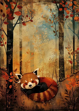 Autumn Red Panda
