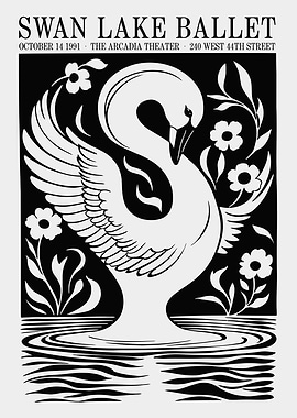 Swan Lake Ballet Poster