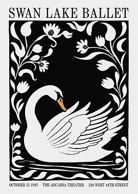 Swan Lake Ballet Poster