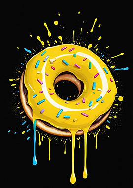 Neon Yellow Donut