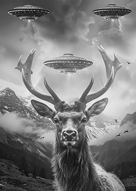 UFO Alien Elk