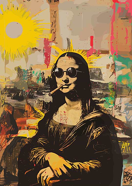 Mona Lisa Basquiat Style