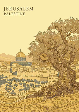 Vintage Jerusalem Poster