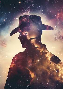 Cowboy Galaxy Silhouette