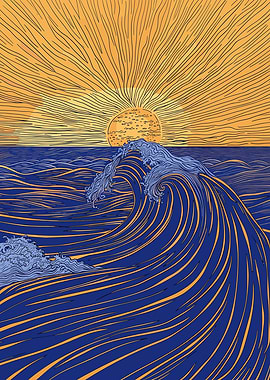 Sunset Waves Gustav Style