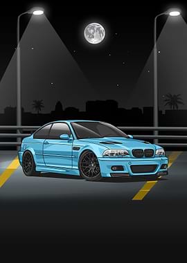 bmw e46 m3 cyan