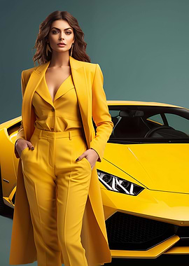 Lamborghini Yellow Girl