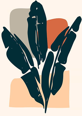 Banana leaf minimal shapes