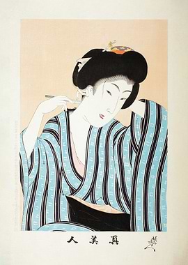 Woman Shaving her Nape