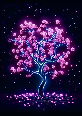 Neon Sakura tree