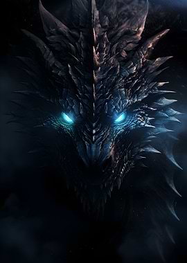 Dragon with blue eyes