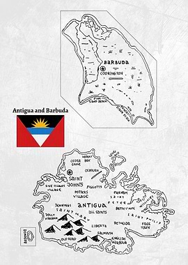 Map of Antigua and Barbuda