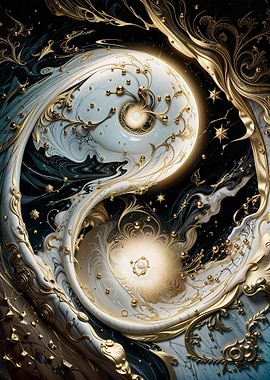 Marble Yin and Yang