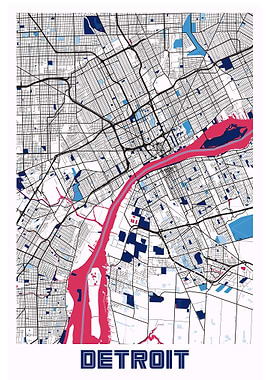 Map of Detroit