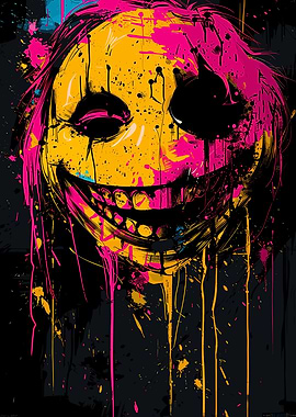 Smile Crazy Face Colorful