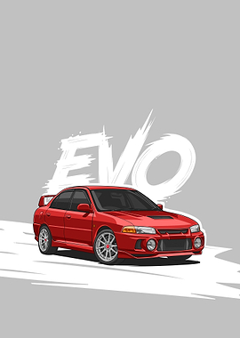 Mitsubishi Lancer red