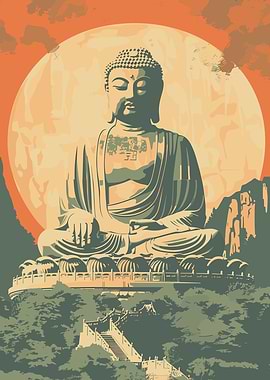 Vintage Buddha Zen Poster